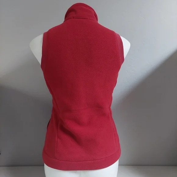 Horny Toad Dark Red Vest Fleece Full Zip Pockets Three Loop Buttons‎ Size S - Picture 2 of 14
